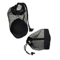 Black Nylon Mesh Nets Golf Bag Pouch Balls Holder storage